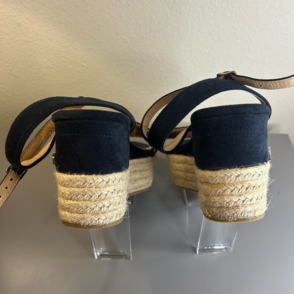 ⚓️”Nautica” Navy Blue Suede Espadrille Wedge Sandals Size 7⚓️ - Picture 6 of 15